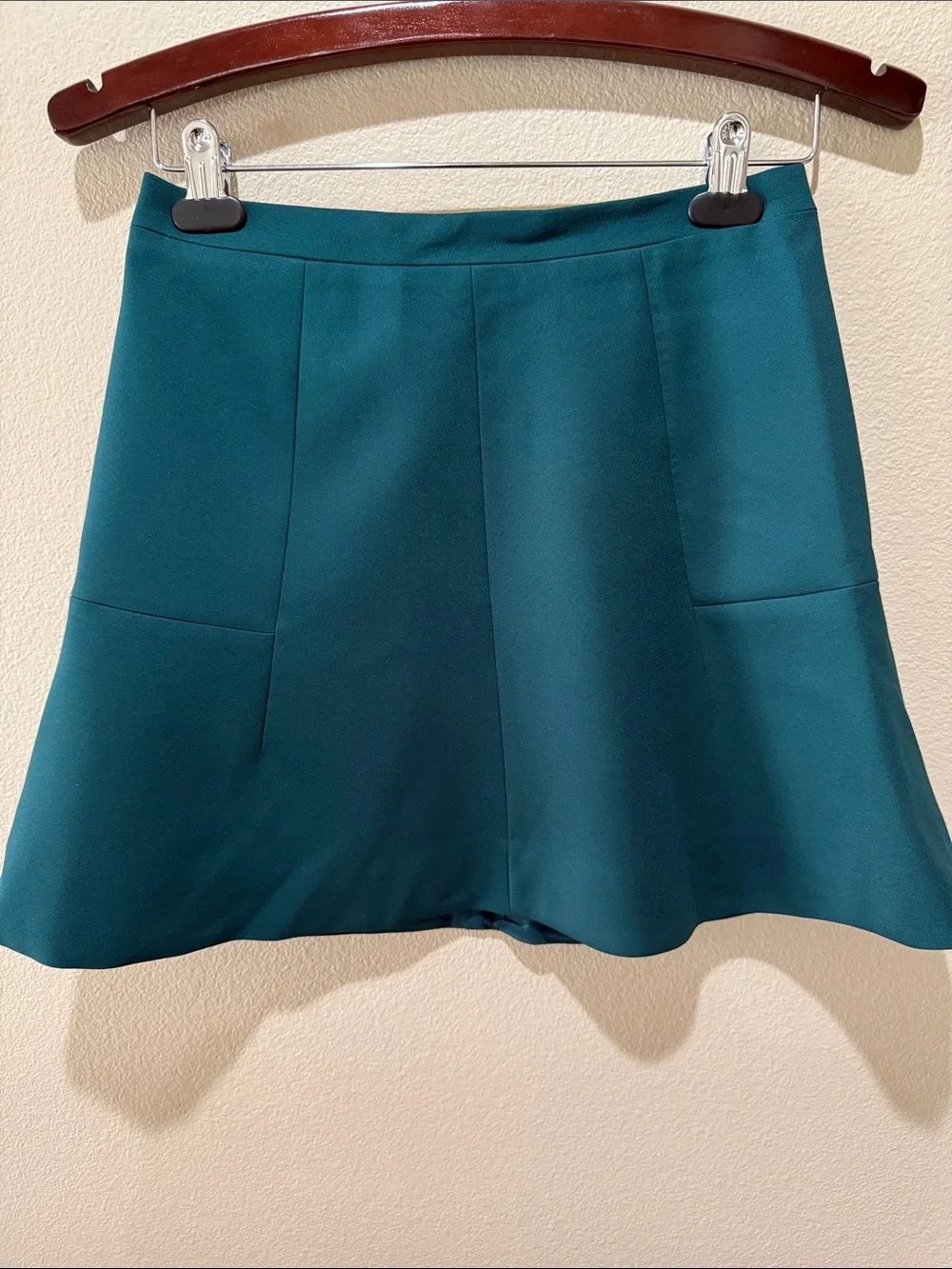 Teal A-Line Skirt - Clean Minimal Design